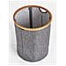 Cesto Portabiancheria Con Cerchio In Bambù, 50 L, Grigio, Zeller - Foto miniatura 2