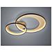 Granada Plafoniera Led Doppio Cerchio Nero Con Riflettore Oro Opaco Con Funzione Regolazione Intensi - Foto miniatura 1
