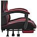Sedia Da Gaming Con Poggiapiedi Nero E Rosso Vino In Similpelle - Foto miniatura 8