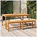 Tavolo Da Pranzo Da Giardino 150x90x74 Cm Legno Massello Acacia - Foto miniatura 1