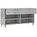 Panca Porta Scarpe Grigio Cemento 102x35x55cm Legno Multistrato - Foto miniatura 9