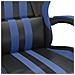 Sedia da Gaming Girevole con Poggiapiedi Nero e Blu Similpelle - Foto miniatura 6