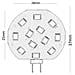 3 X Lampadina 12 Led Luce Calda Lampada Slim Piastra Tonda G4 2 Watt - Foto miniatura 3
