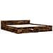 Giroletto Con Cassetti Rovere Fumo 200x200 Cm Legno Multistrato - Foto miniatura 3