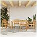 Set da Pranzo per Giardino 5 pz in Legno Massello di Teak - Foto miniatura 8