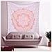 Tappeto Da Parete Con Mandala In Cotone Bianco E Rosa - 208x232cm Per Decorare Il Tuo Spazio - Foto miniatura 3