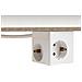 Presa di corrente Cube a 3 vie con chiusura a prova di bambino e caricatore USB PD 3.0 20 W, cavo da 1,5 m, bianco - Foto miniatura 3