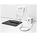 Presa di corrente Cube a 3 vie con chiusura a prova di bambino e caricatore USB PD 3.0 20 W, cavo da 1,5 m, bianco - Foto miniatura 4