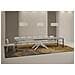Tavolo allungabile 90x120/380 cm Karida cemento gambe bianche - Foto miniatura 4