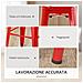 Set 2 Sgabelli da Bar Industriale con Schienale Rimovibile e Poggiapiedi, in Metallo, 44x49x116 cm, Rosso - Foto miniatura 2