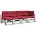 Cuscini Per Pallet 5 Pz Rosso Vino In Tessuto - Foto miniatura 3