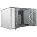 Casetta Deposito Lamiera Box In Acciaio Zincato 345x186cm X H1.92m - 98kg - 6.42mq - Bianco - Foto miniatura 8