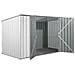 Casetta Deposito Lamiera Box In Acciaio Zincato 345x186cm X H1.92m - 98kg - 6.42mq - Bianco - Foto miniatura 3