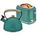 Skt1177gre Nordic Tostapane A Fessura Larga 2 Fette + Bollitore Induzione Con Fischio 2,3 L 870w Verde - Foto miniatura 1