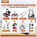 Termopressa Pressa Di Calore 8 In 1 Potenza 1250w 38 X 30 Cm 200-450 °f Pressa A Caldo Per Applicare Lettere Numeri E Su Cappellini Magliette - Foto miniatura 2