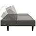 Divano Letto a 2 Posti Grigio in Similpelle - Foto miniatura 7