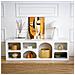 Ferlis Credenza Bassa Con 7 Nicchie Design Organico Bianco 160x50cm - Foto miniatura 4