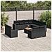 Set Divani da Giardino 12 pz con Cuscini Nero in Polyrattan - Foto miniatura 2