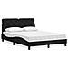 Letto con Materasso Nero 140x200 cm in Tessuto - Foto miniatura 2