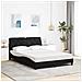 Letto con Materasso Nero 140x200 cm in Tessuto - Foto miniatura 3