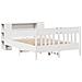 Letto Libreria senza Materasso Bianco 120x190 cm Legno di Pino - Foto miniatura 3