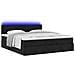 Struttura Letto Pouf con Materassi Nero 200x200 cm in Tessuto - Foto miniatura 6