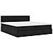 Struttura Letto Pouf con Materassi Nero 200x200 cm in Tessuto - Foto miniatura 7