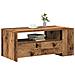 Tavolino da caffè in legno vecchio 102x55x43,5 cm in legno ingegnerizzato - Foto miniatura 3