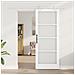 Set di Porte Scorrevoli  con Kit di Hardware Bianco 83x211 cm Legno Massello di Pino, Porta Interna  con Vetro 'ORKDAL'Bianca 83x211x4 cm - Foto miniatura 3