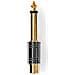 Adattatore Audio Mono Da 6,35 Mm Maschio A Rca Femmina, Nero / Oro - Foto miniatura 1