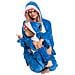 Pigiama Da Donna Tuta Kigurumi Onesie Costume Squalo Blu 175-185 Xl - Foto miniatura 8