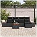 Set Divano da Giardino 6 pcs Nero 184 x 62 x 85 cm Poly Rattan - Foto miniatura 3