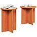 Tavolino da salotto 2 pcs Cera marrone 41.5 x 41.5 x 41 cm - Foto miniatura 3