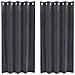 Tende con tende 2 pcs Grigio chiaro 140 x 175 cm Velluto - Foto miniatura 1