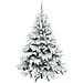 Albero di Natale artificiale con 150 LED Bianco 150 cm PE e PVC - Foto miniatura 2