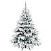 Albero di Natale artificiale con 150 LED Bianco 150 cm PE e PVC - Foto miniatura 3