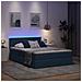 Letto con contenitore e LED Blu 140 x 190 cm Poliestere - Foto miniatura 5