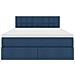 Letto con contenitore e LED Blu 140 x 190 cm Poliestere - Foto miniatura 8