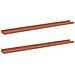 Scaffale da parete 2 pcs Rosso 100 x 9 x 3 cm Legno multistrato - Foto miniatura 1
