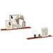 Scaffale da parete 2 pcs Rosso 100 x 9 x 3 cm Legno multistrato - Foto miniatura 3