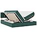 Letto con luci a strisce a LED Verde Scuro 180 x 200 cm Velluto - Foto miniatura 1