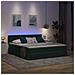 Letto con luci a strisce a LED Verde Scuro 180 x 200 cm Velluto - Foto miniatura 6