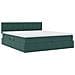Letto con luci a strisce a LED Verde Scuro 180 x 200 cm Velluto - Foto miniatura 7