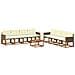 Set di divani da esterno con cuscino 9 pcs Naturale e Crema - Foto miniatura 1
