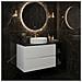 Mobiletto, Beige e nero, 160 cm, Con piano, 4 cassetti, Sospeso, Frontali in MDF, MODERNO - Foto miniatura 4