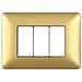 Placca 3 Posti Matix, Tecnopolimero, 120xh. 84 Mm Gold - Foto miniatura 2