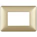 Placca 3 Posti Matix, Tecnopolimero, 120xh. 84 Mm Gold - Foto miniatura 3