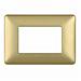 Placca 3 Posti Matix, Tecnopolimero, 120xh. 84 Mm Gold - Foto miniatura 1