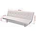 Divano Letto con 2 Cuscini Similpelle Regolabile Bianco Crema - Foto miniatura 18