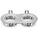 Porta Faretti Led Gu10 Incasso Orientabile Doppio Rotondo Alluminio Spazzolato Vt-783 3602 - Foto miniatura 3